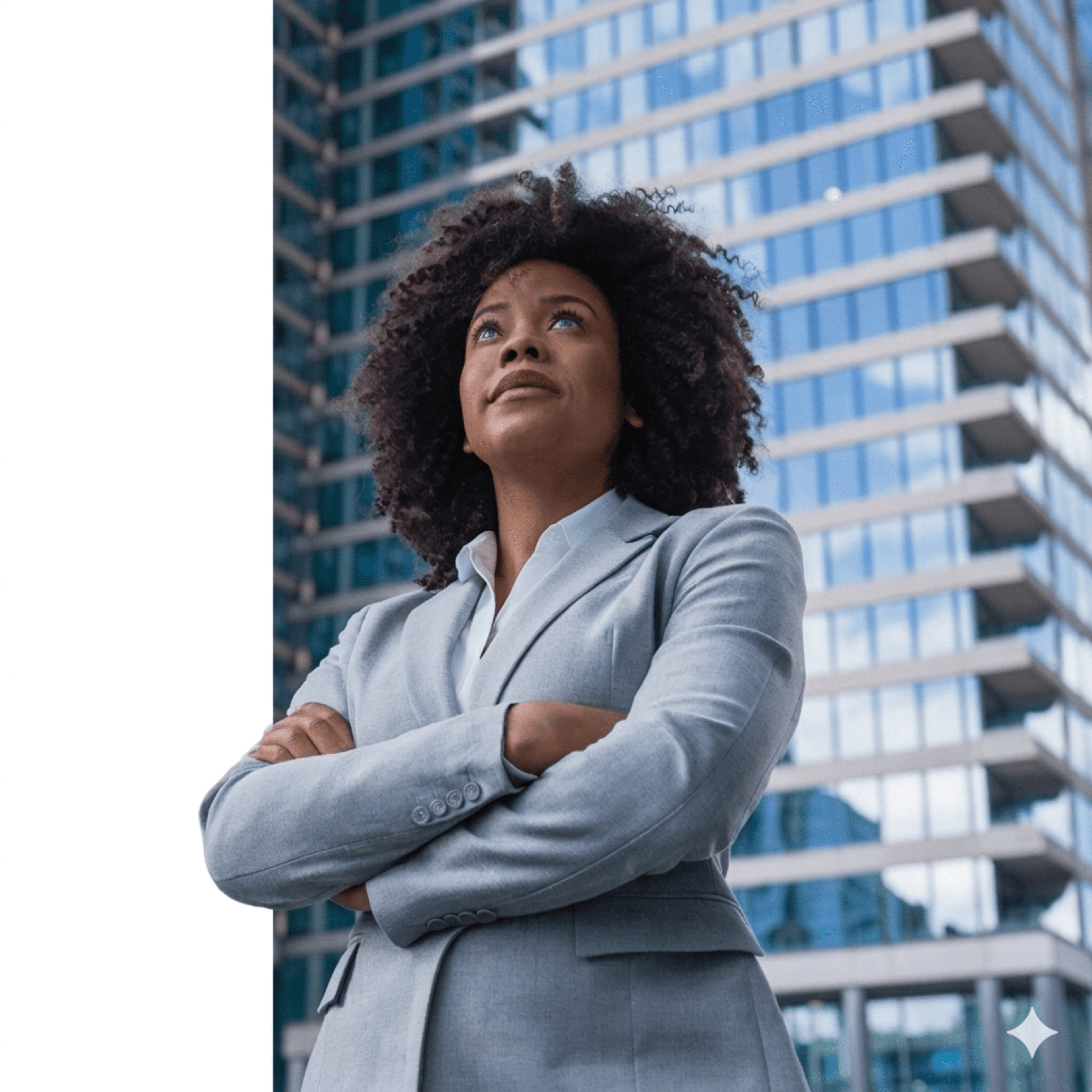 Mulher investidora com visão de futuro